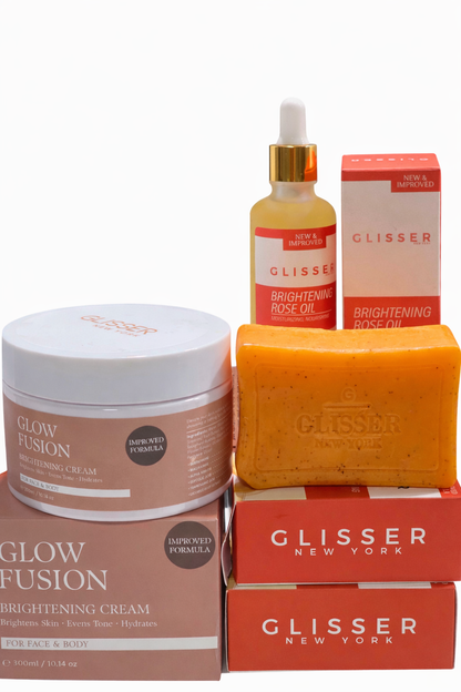 Youthful Glow Pack 4PC ( With Rose Oil & Brightening/Exfoliating Soap x 2)